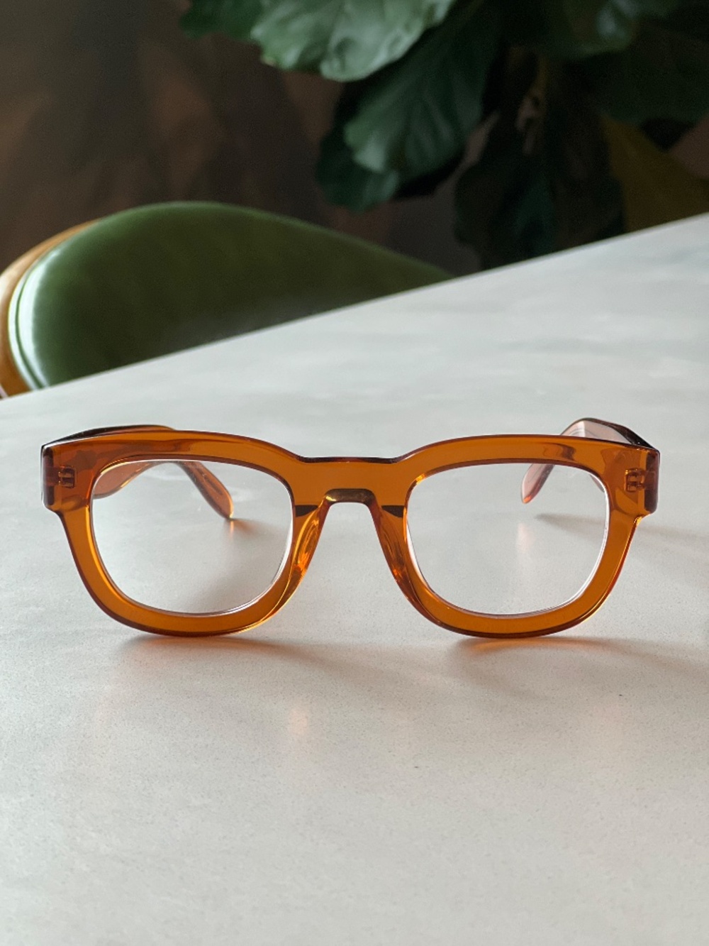 Thick Framed Orange Glasses